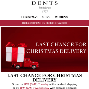 Still time! Last call for Christmas delivery 🎁