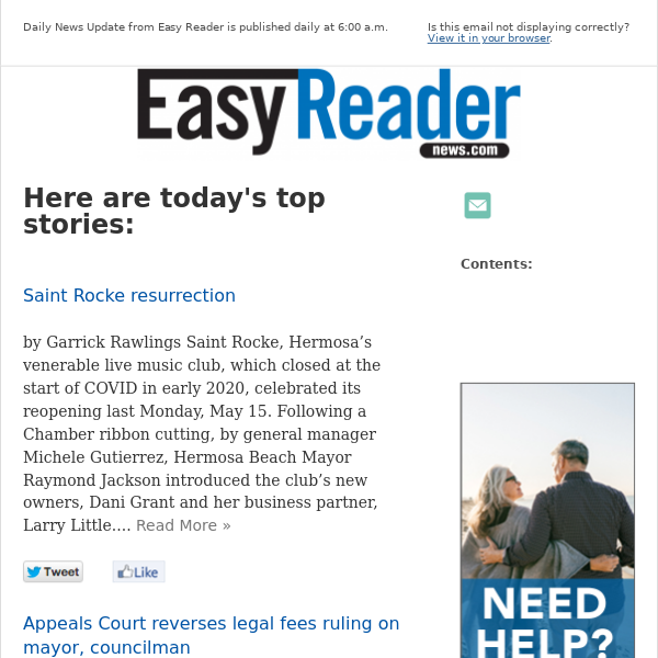 Daily News from Easy Reader