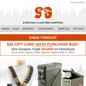 Up to 25% Off Military Shooting Gear