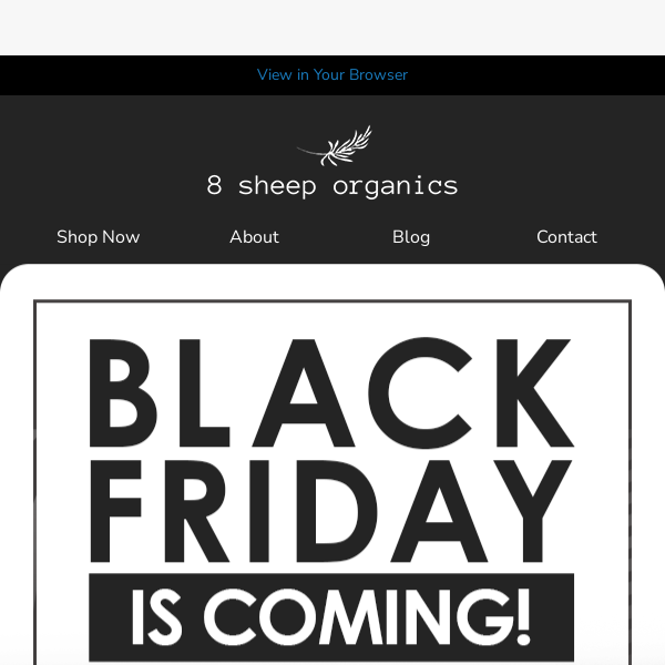 Black Friday Is Coming…