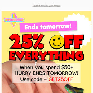 💖ENDS TOMORROW💖 Your last chance for 25% off!