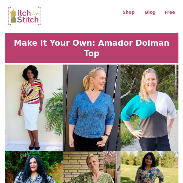 20% off New Amador Top Pattern