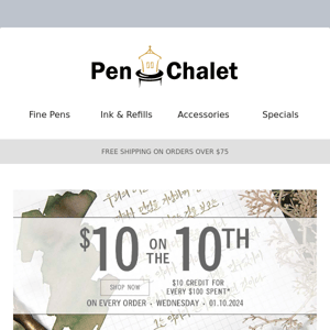 It's $10 on the 10th. Earn Credit for Purchases....