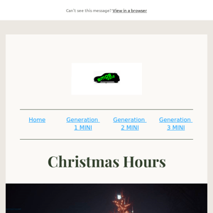 Christmas Hours