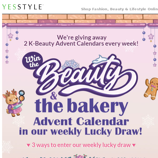 Win a K-Beauty Advent Calendar in our weekly Lucky Draw!