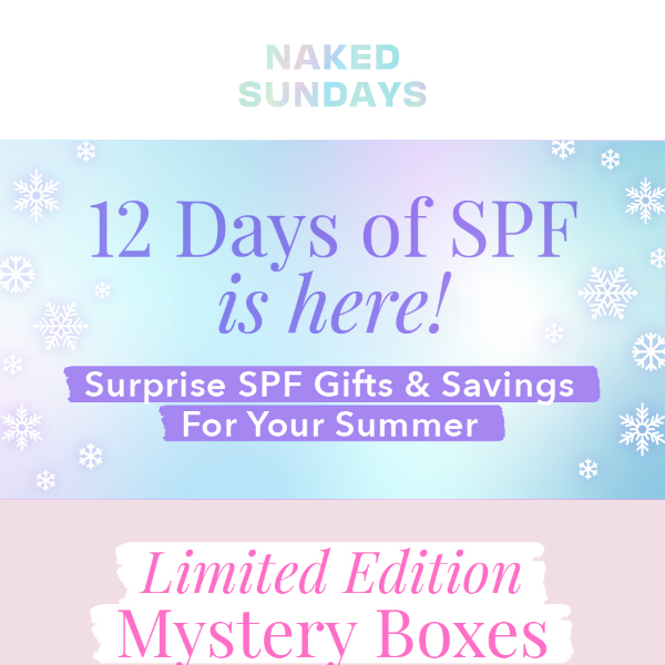 12 DAYS OF SPF: Mystery Boxes