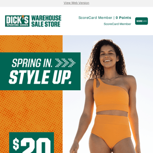 Get out there this spring with $20 swimwear & more ☀️