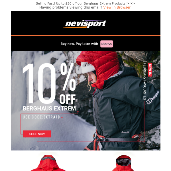 10% Off Berghaus Extrem | February Favourites