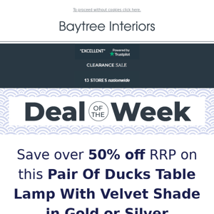 All the twos... here's our Pair Of Ducks Table Lamp offer!