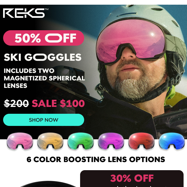 50% Off Ski Goggles!