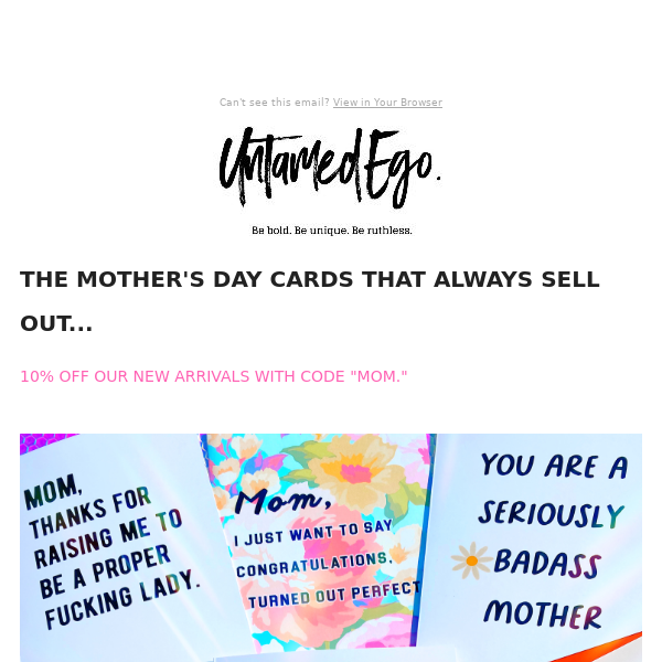 Get First Dibs on Witty and Funny Mother's Day Cards with 10% Off🌸