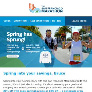 Final Hours for up to 20%, The SF Marathon