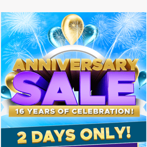 Anniversary Sale! Free Glutamine on ALL orders 2 Days ONLY!