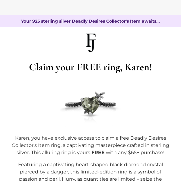 💍 We're saying thank you with a FREE collector's item 🖤☠️