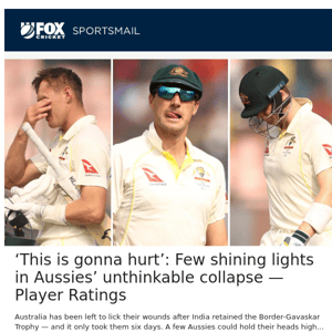 ‘This is gonna hurt’: Few shining lights in Aussies’ unthinkable collapse — Player Ratings