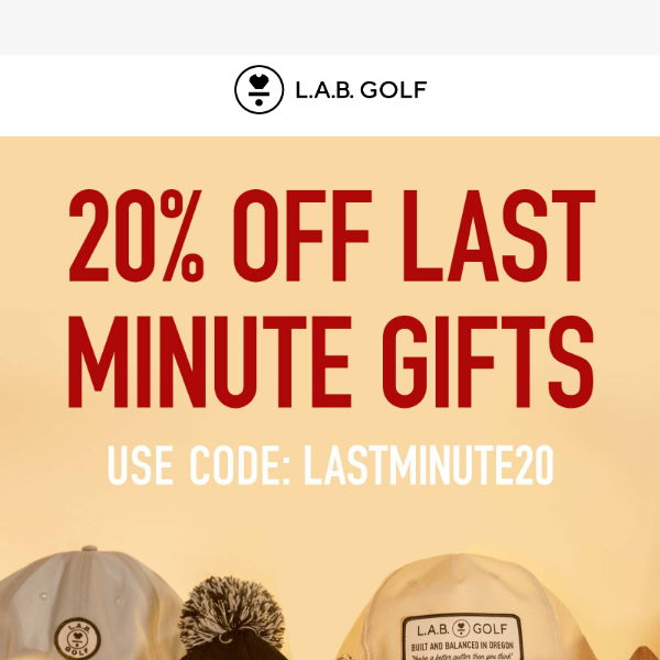 20% OFF L.A.B. Golf Hats, Headcovers, And More!