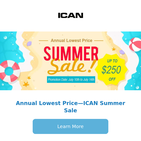 Annual Lowest Price-ICAN Cycling Summer Sale: Up to $250 Off - Limited Stock, Grab Yours Now!