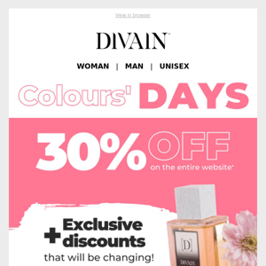 💥 30% off on everything 💥 Colours' Days 🎉