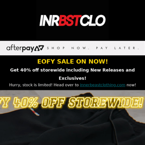 40% OFF NEW RELEASES // EOFY SALE ON NOW!