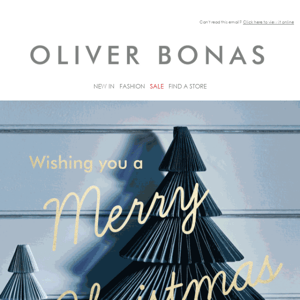 Oliver Bonas, wishing you a happy Christmas 🎄