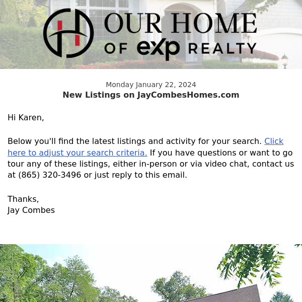 New Property Listings on JayCombesHomes.com