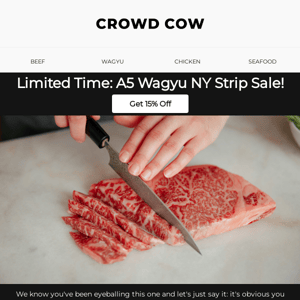 🔥This Top Selling A5 Wagyu Steak is On Sale (But not for long!)