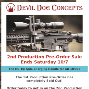 Grab Your HC-10 Now! Extra Discount Ends Soon at Devil Dog Concepts