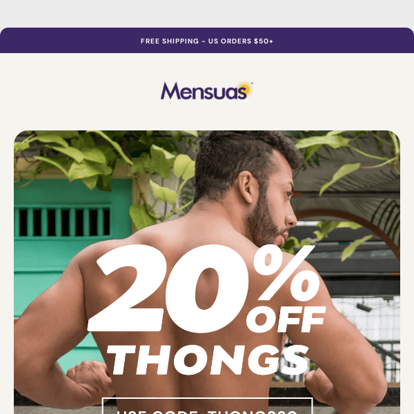 Final Hours: 20% Off Thongs Ends Tonight!