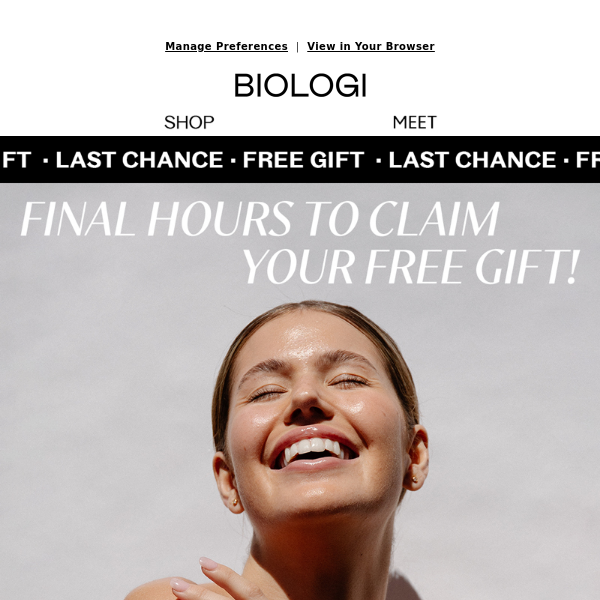 ⏰ Last chance to claim your FREE GIFT ⏰