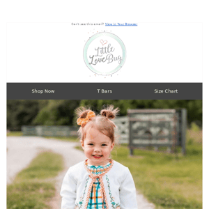 Shop by size with Little Love Bug! 💕