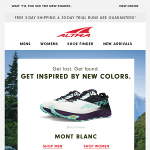 New trails, *NEW* colors: Mont Blanc
