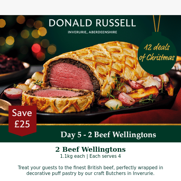 12 Deals of Christmas | Save £25 on Beef Wellingtons 💥