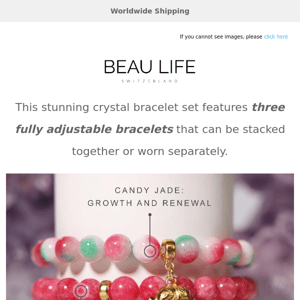 Love & Harmony: Beaded Crystal Bracelet Trio