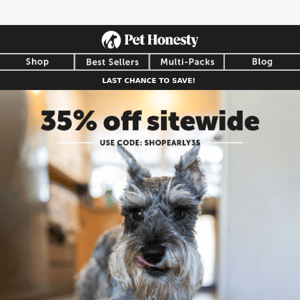 35% off sitewide ends today!