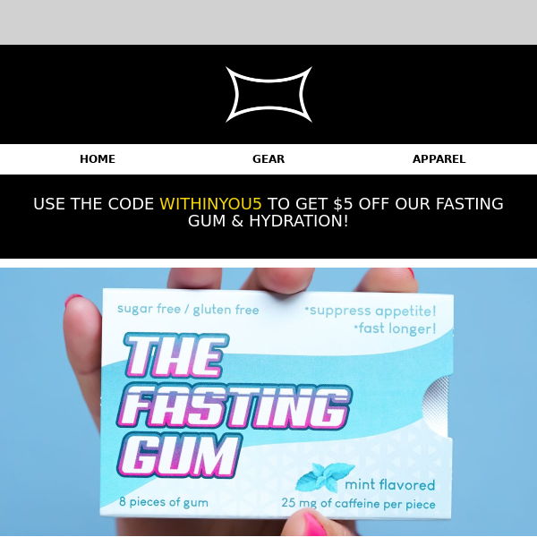 Interested in Fasting Gum? Get $5 Off Your Purchase