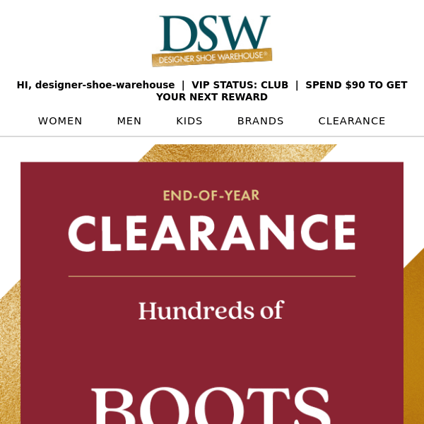 Just for Designer Shoe Warehouse: new clearance styles.