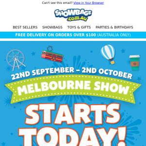 Melbourne Show Starts Today!