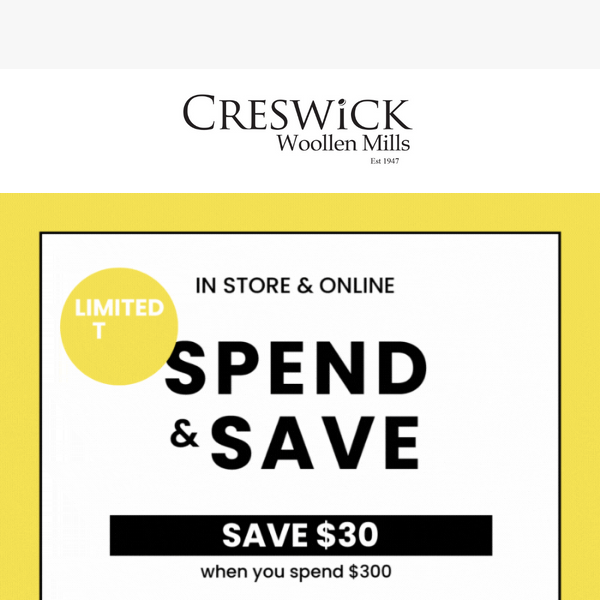 Get Ready To Save! Our Spend & Save Offers On Now!