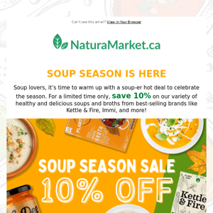 Soup Season: Save 10% on All Soups and Broths 🍲