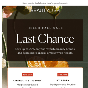 Last call for the Hello Fall Sale 😢