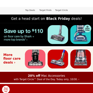 Black Friday deal: Up to 40% off floor care.