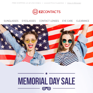 Memorial Day: Great Low Prices + Additional 15% OFF Sitewide!