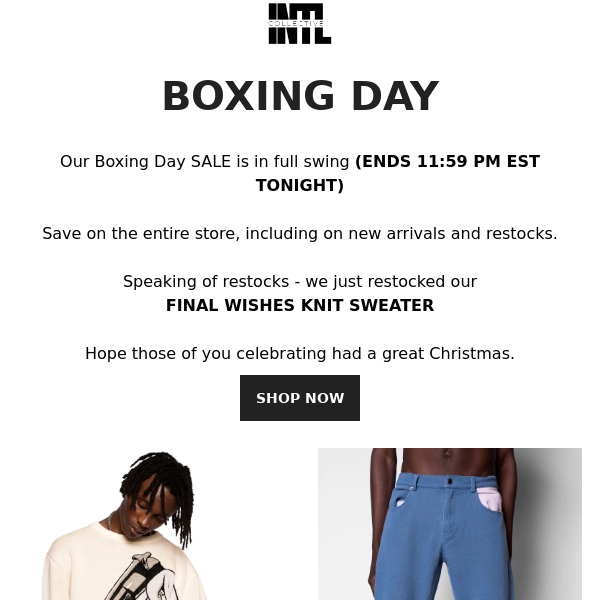 Boxing Day Sale Is LIVE!