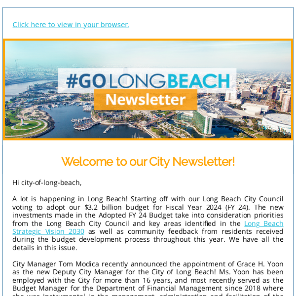 City of Long Beach News:  Don't miss out on everything happening in Long Beach!