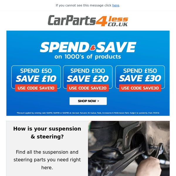 Save On Essential Car Parts This Winter