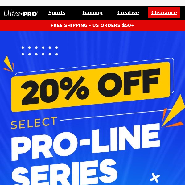 🚨 20% OFF Select PRO-Line Items