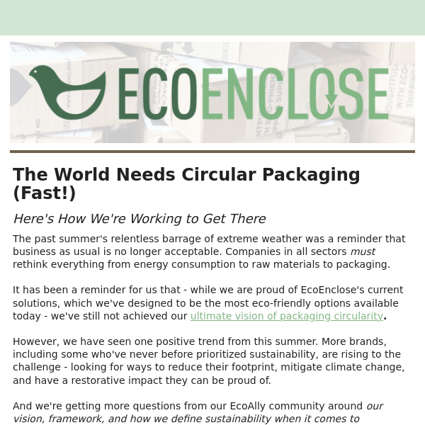 Achieving Packaging Circularity