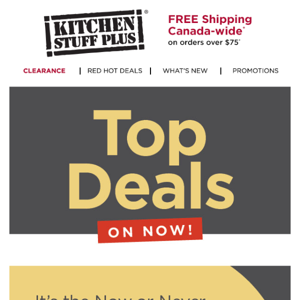 Save Up To 70% Off Top Clearance Finds - Kitchen Stuff Plus