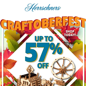 Craftoberfest is ending soon! Up to 57% off crafts...