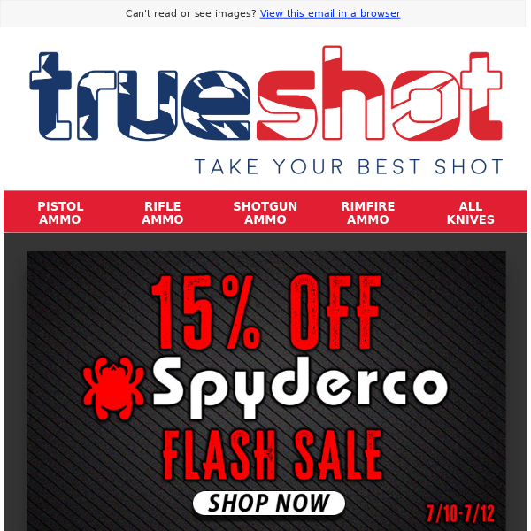 Spyderco Flash Sale! Save 15%!